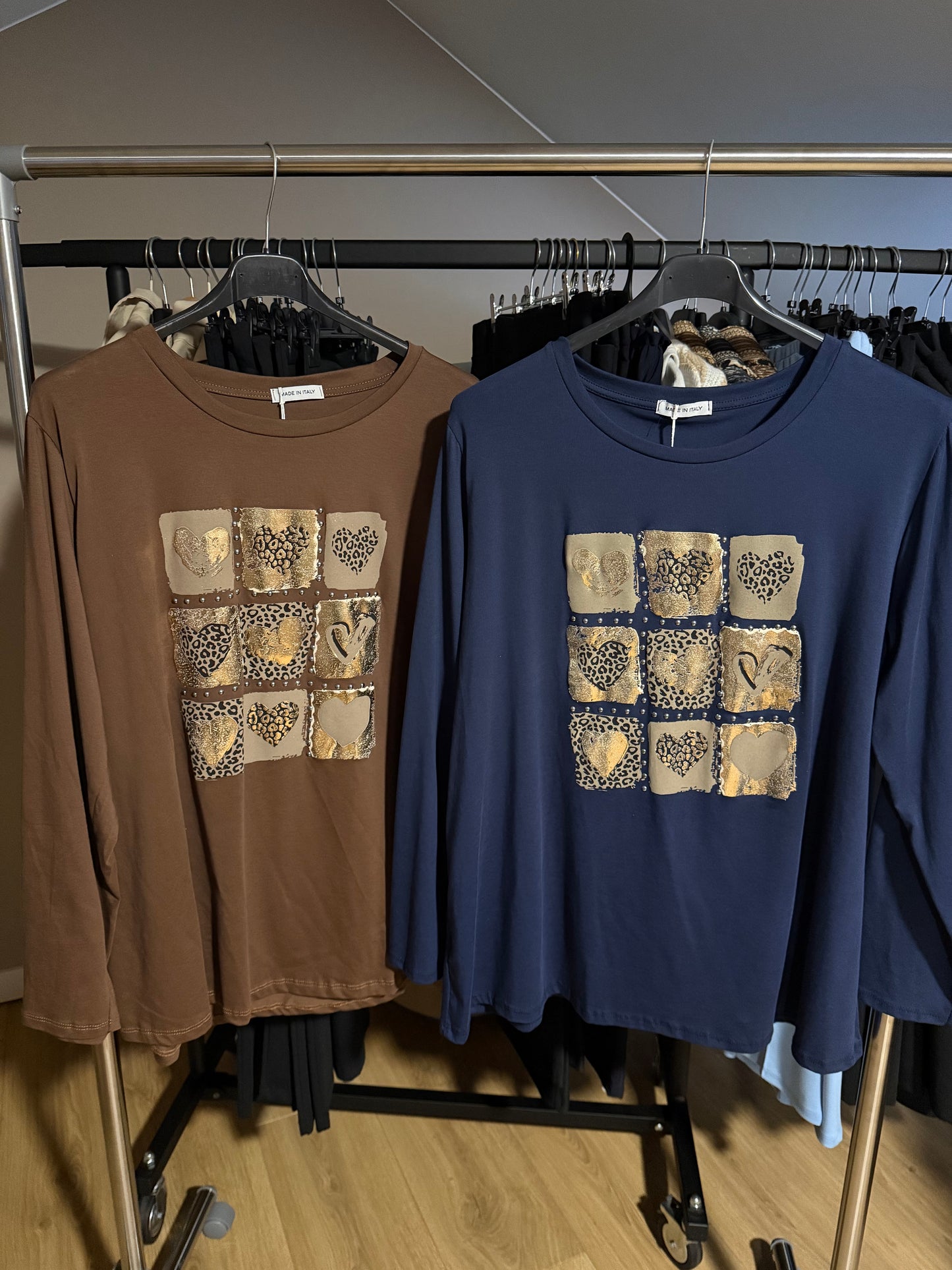 Heart Print Longsleeve Top