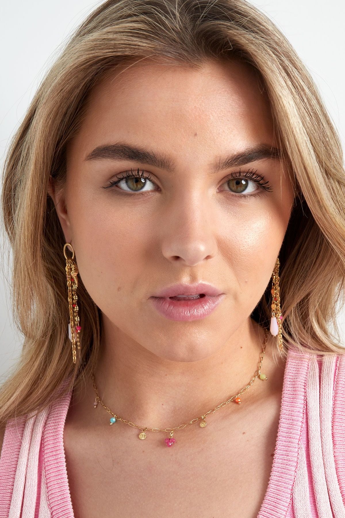 Ibiza stijl oorbellen goud