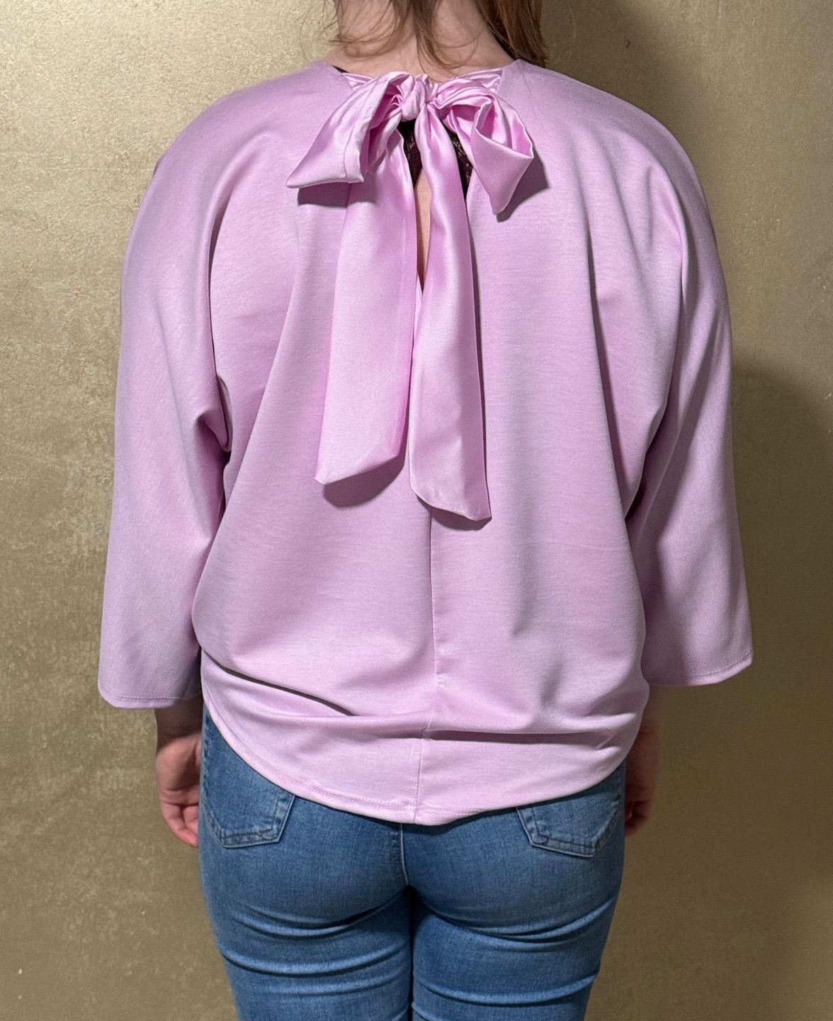Top met strik 3/4 mouw
