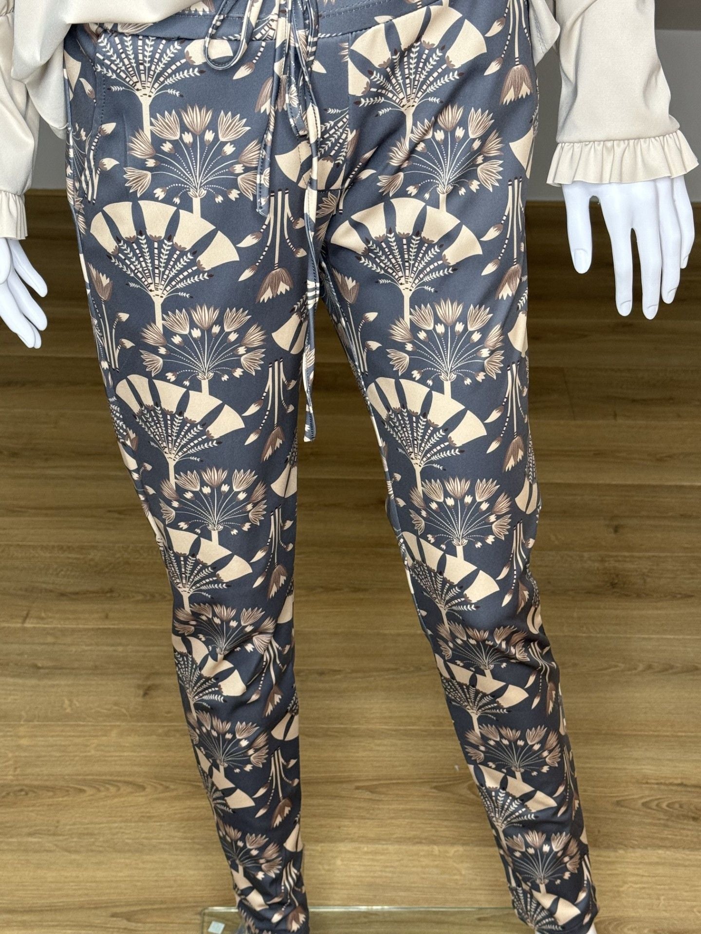 Travel broek met print in 2 kleuren