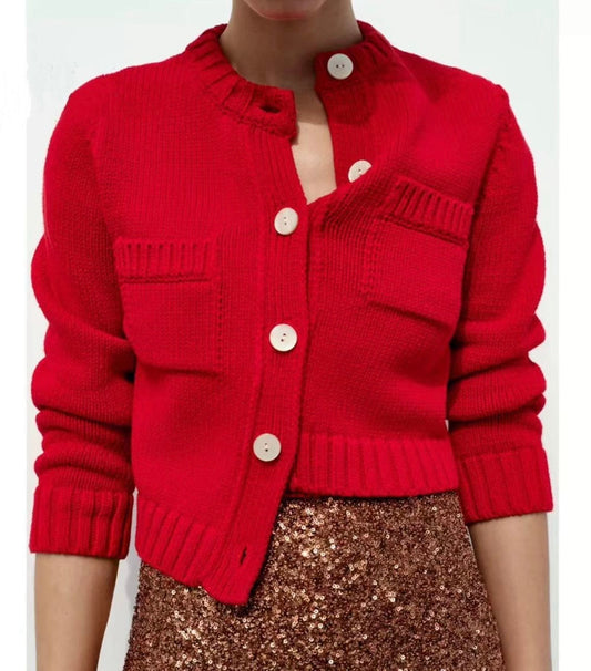 Gebreid Vest met Knopen - 2 kleuren