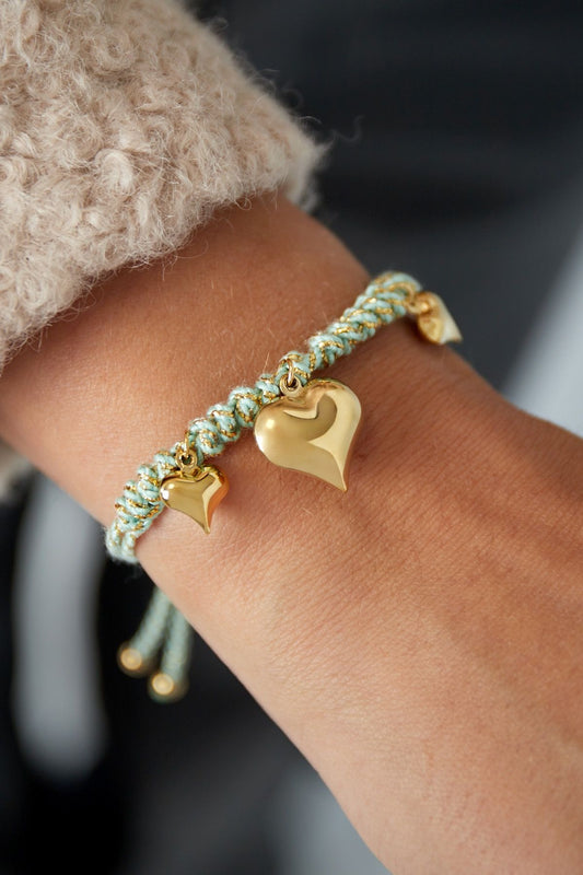 Armband groen en goud
