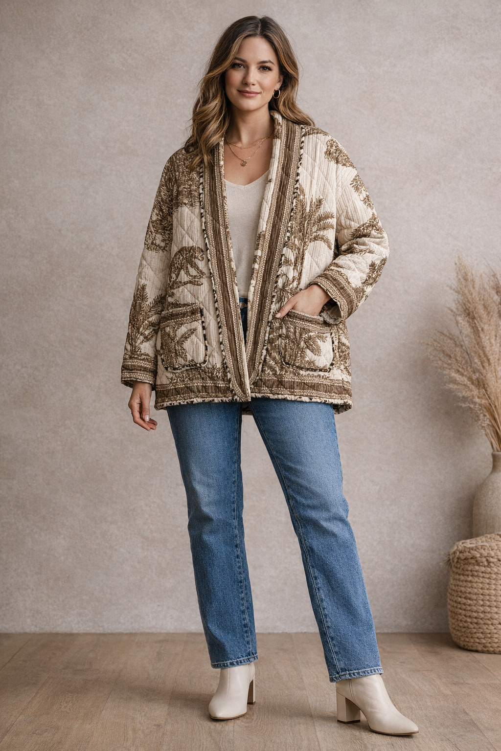 Gewatteerd Corduroy Jasje