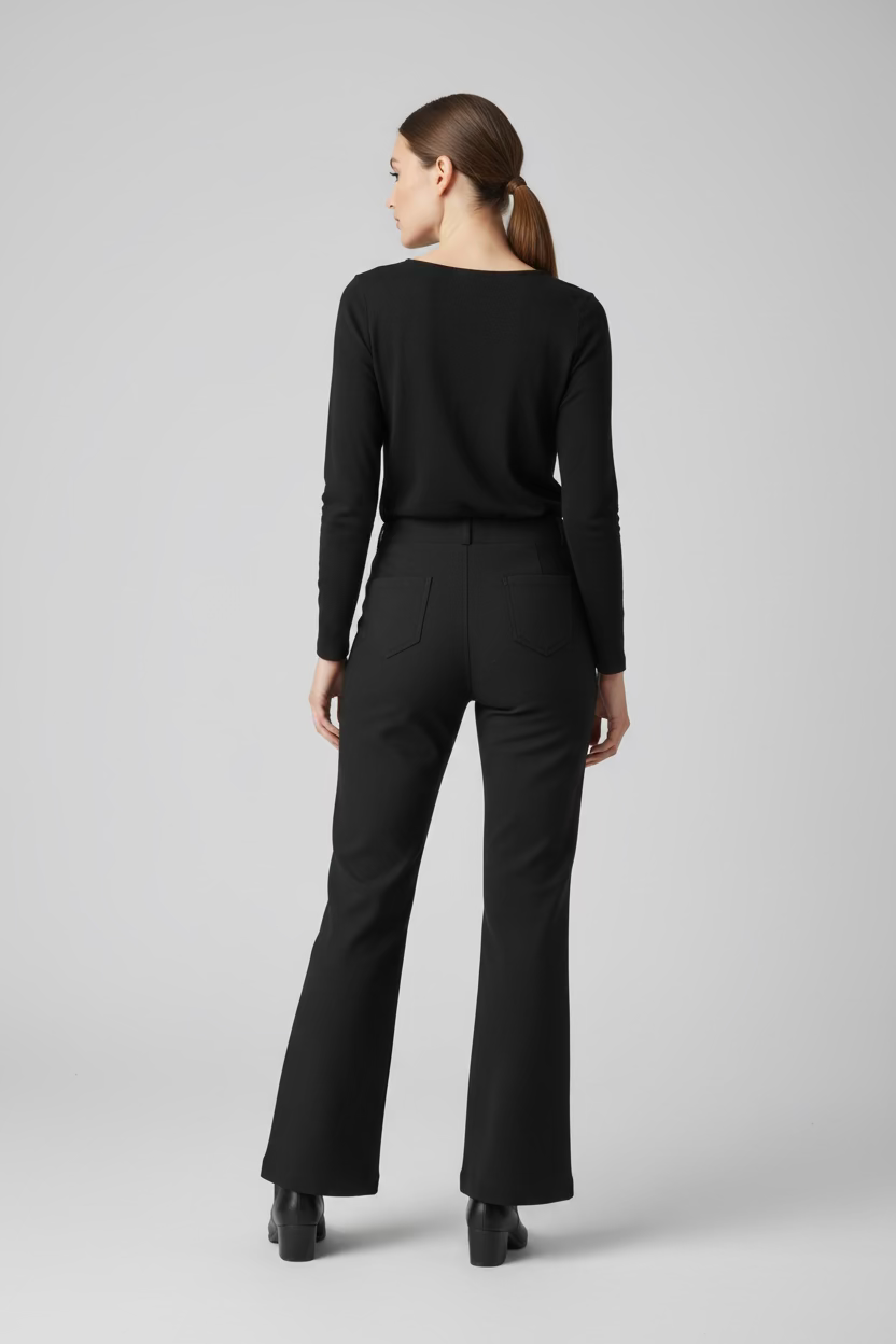 Flair broek van travelstof – zwart