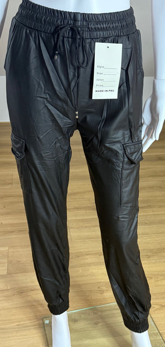 Cargo Broek Lederlook