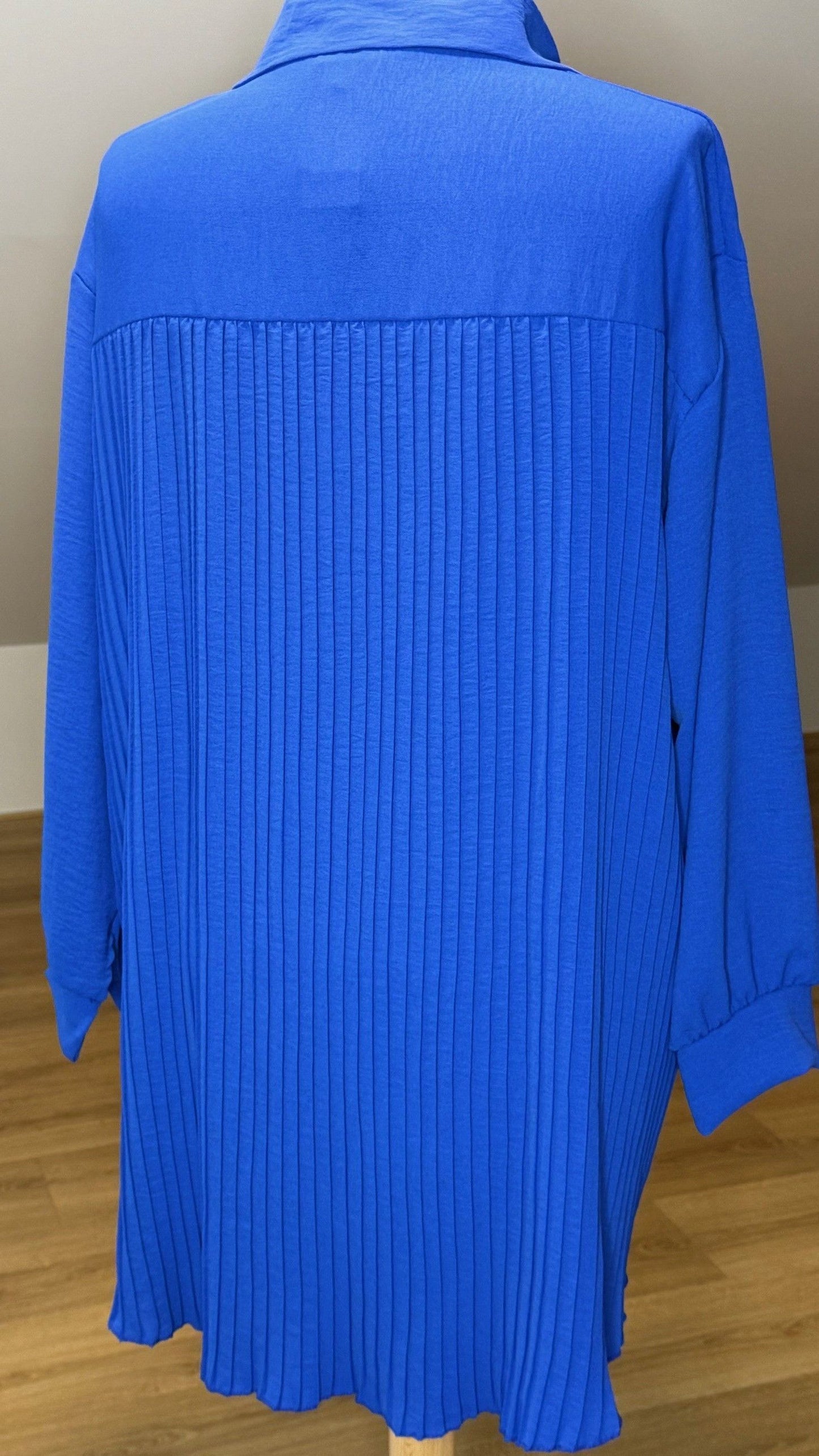 Blouse met plissé achterkant grote maat