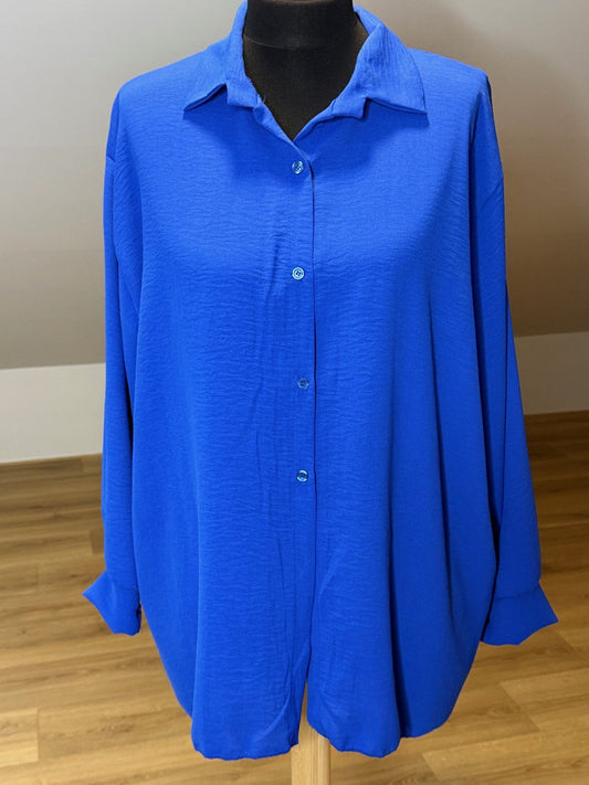 Blouse met plissé achterkant grote maat
