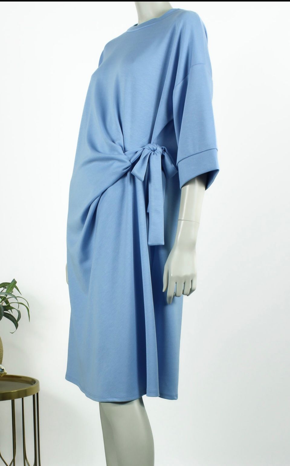 Jurk met strik detail in 3 kleuren