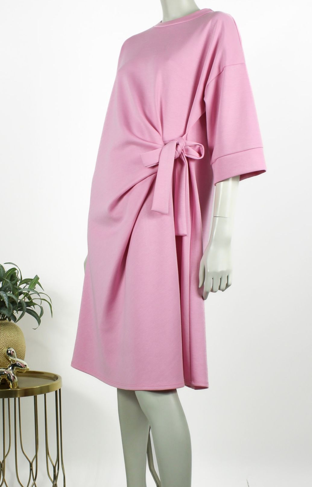 Jurk met strik detail in 3 kleuren