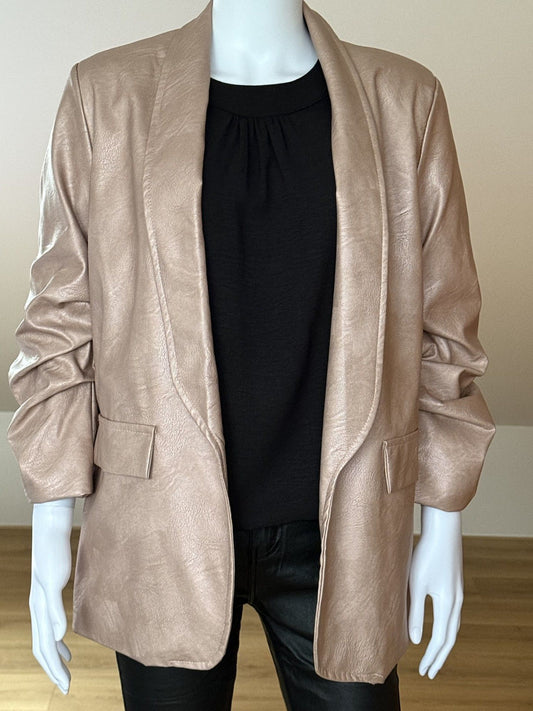 Leather look Blazer oud roze