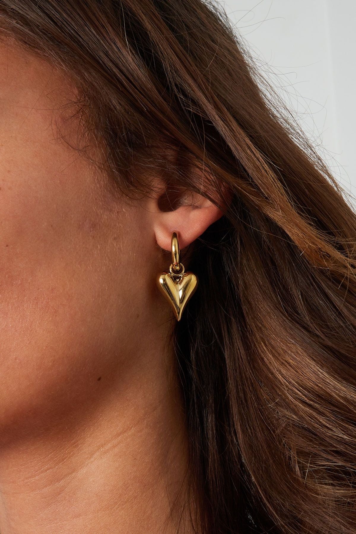 Oorbellen met hart hangers