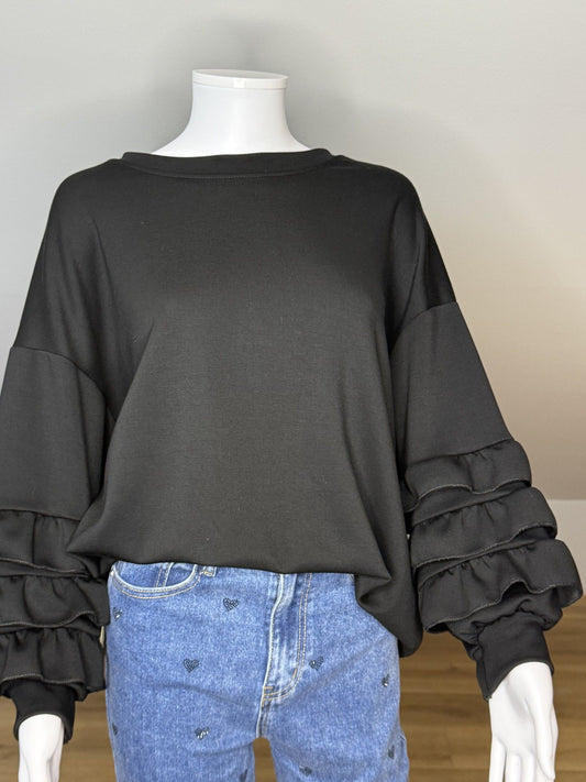 Sweater franje mouw