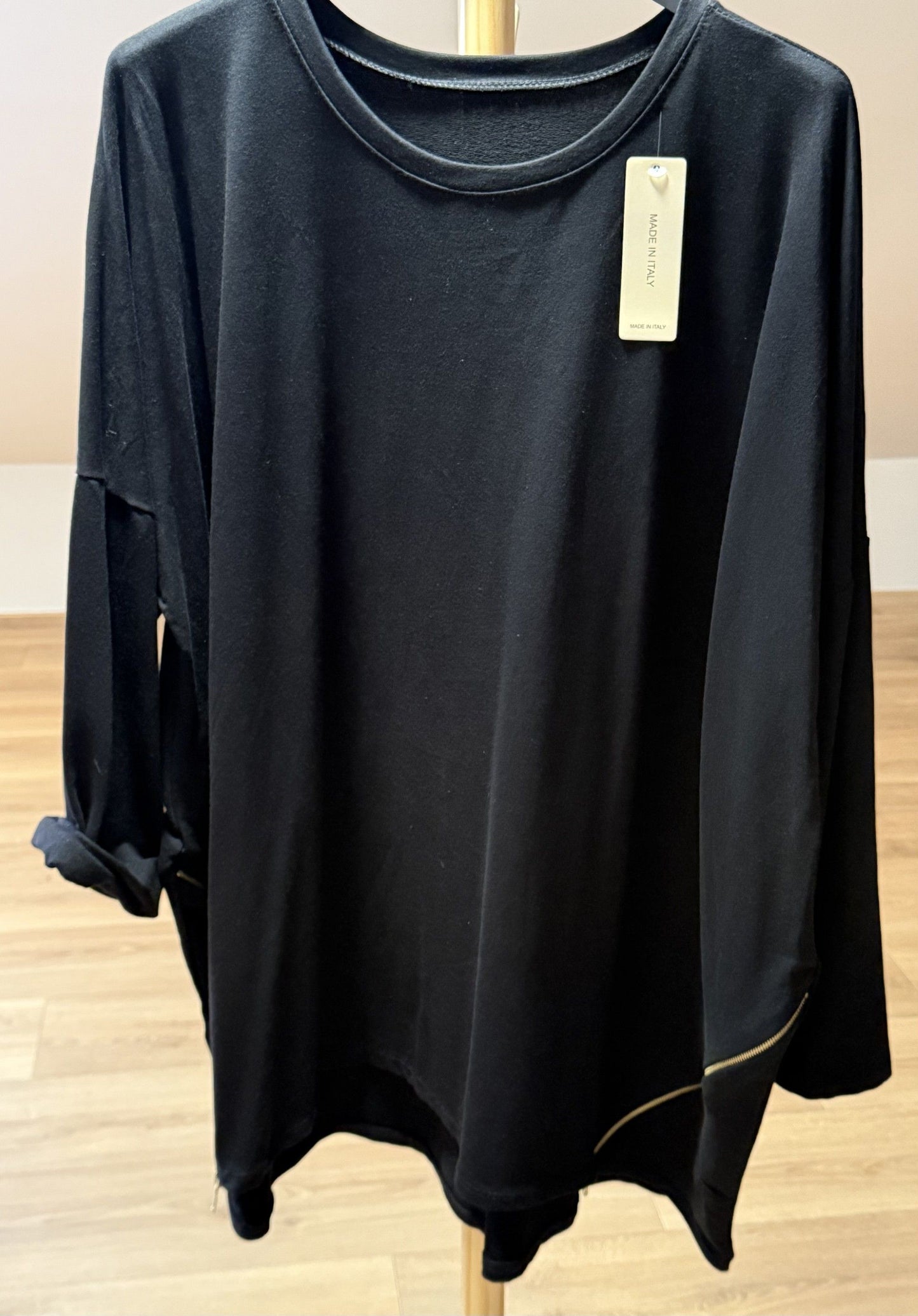 Trui met ritsdetail grote maat