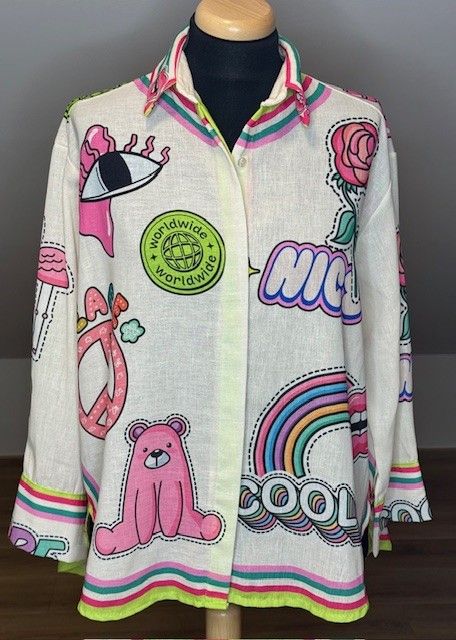 Blouse met voorjaars print