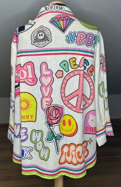 Blouse met voorjaars print